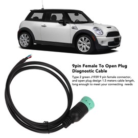 Type 2 J1939 9 Pin Female Extension Connector to Open Plug Diagnostic Cable Auto Diagnostic Connector Tool
