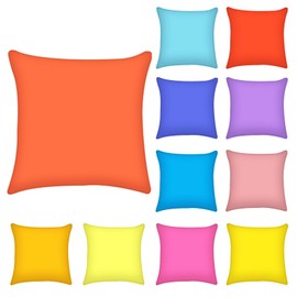 CONEHOY 10 Pcs 18 x 18 in Decorative Throw Pillow Covers Multicolor Soft Square Couch Pillowcase Set Cushion Pillow Cases for Couch Bedroom Bedding Living Room Bed Decor (Covers Only)