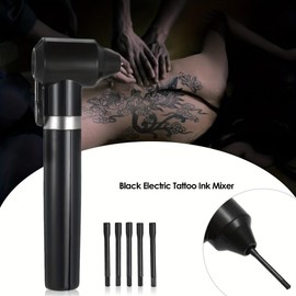 Ink Mixer Tattoo kit 105 Pcs Include Mixing Sticks Eyebrow Color Makeup Tattoo Ink Pigment Black Electric Agitator Machine for Microblading Tattooing Supplies Tattoo Supply Tool