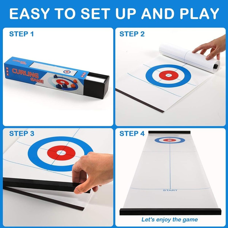 Tabletop Curling Game,Curling Game,Portable Team Board Games,Tabletop Training Family Party