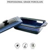 UNICASA Casserole Baking Dish with Lid - Ceramic Blue Lasagna