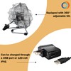 Comfort Zone 4-inch All-Metal Desk Fan with USB or Power