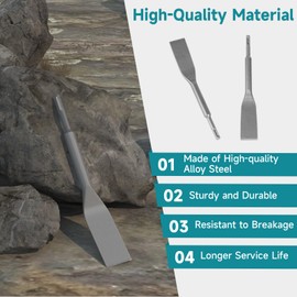 YOSIGHT Tile Chisel with SDS Plus Shank - 1.57 In. x 10.6 In.Tile Chisel Hammer Alloy Steel Chisel - for Smaller Grout Joints, Removing Tiles