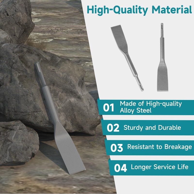 YOSIGHT Tile Chisel with SDS Plus Shank - 1.57 In.
