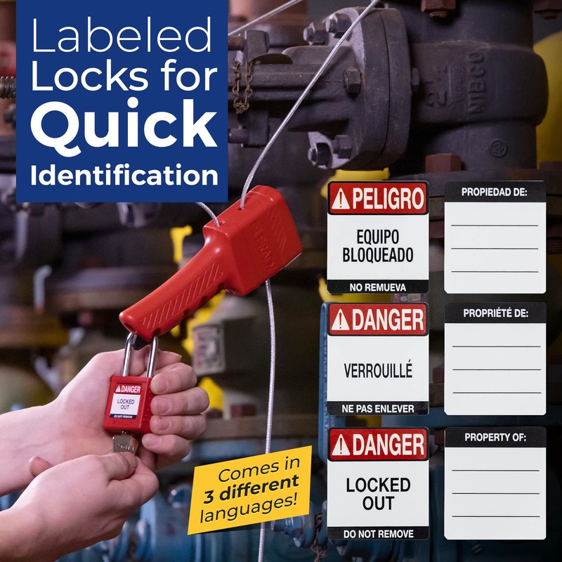 Brady Safety Lockout Padlock Sets - 6 Pack - Red