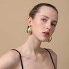 Sonateomber Tear Drop Earrings Dupes Extra Large Gold Chunky Hollow