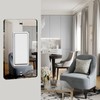 Silver Mirrored Acrylic Wall Plate Switch Light Cover Durable Decorative