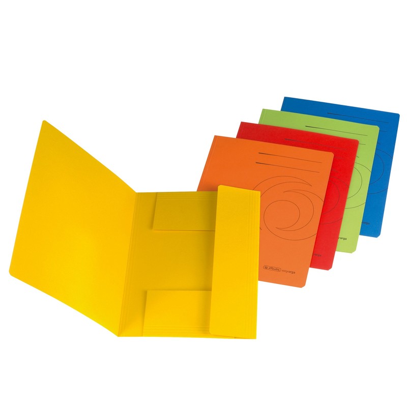 Herlitz 11076452 Einschlagmappe A4 recycling intensiv blau, Manilakarton, 320 g/qm