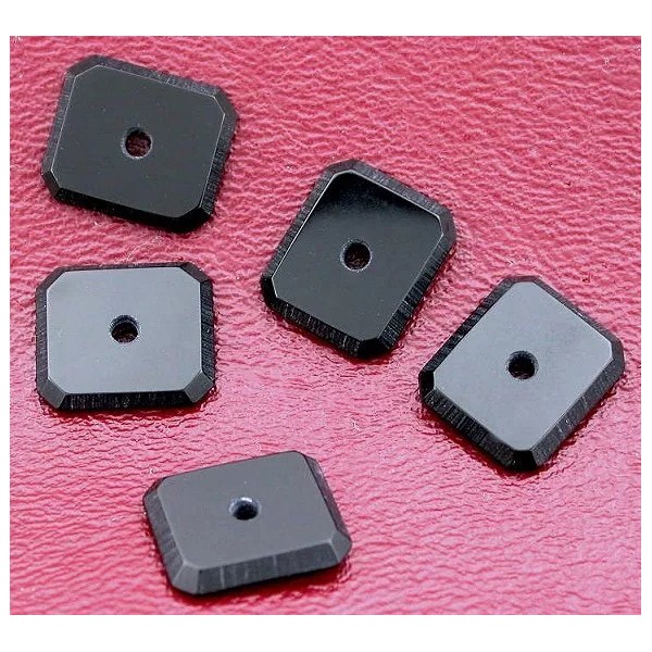 TWO 14x12 Black Onyx Emerald Octagon 2mm Hole Cab Gem