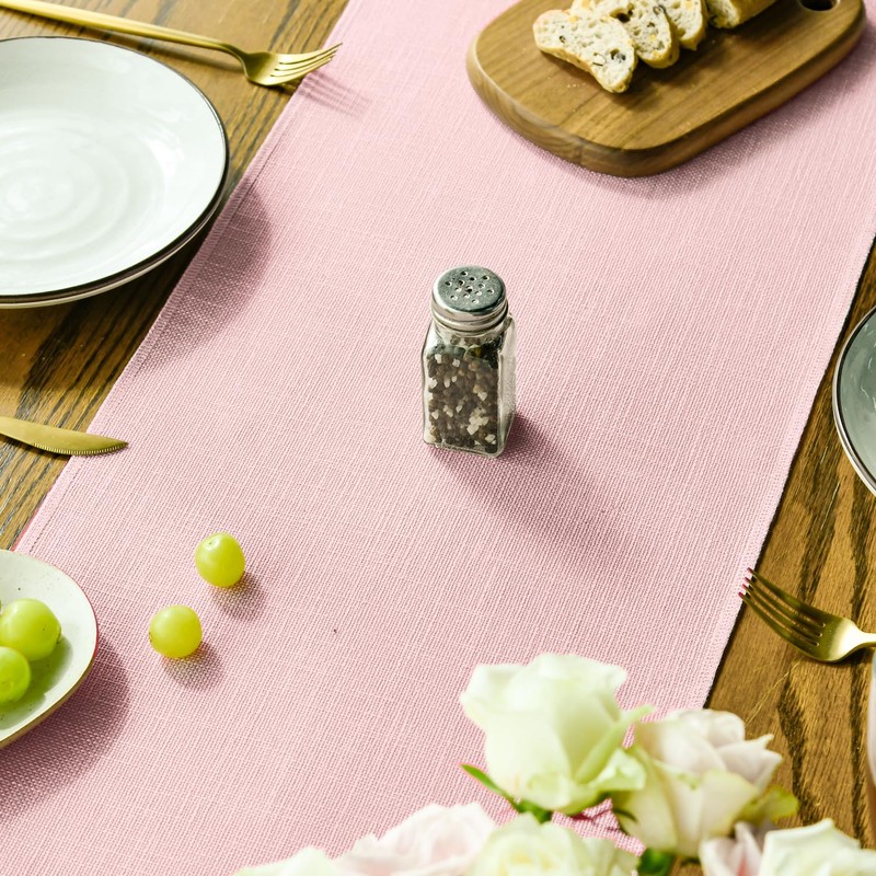 Artoid Mode Blush Pink Country House Style Tassels Table Runner,