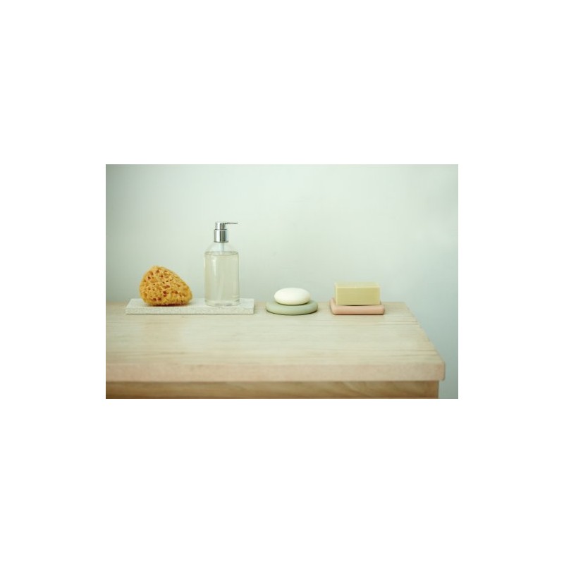 soil Diatomaceous Earth Soap Dish Square White