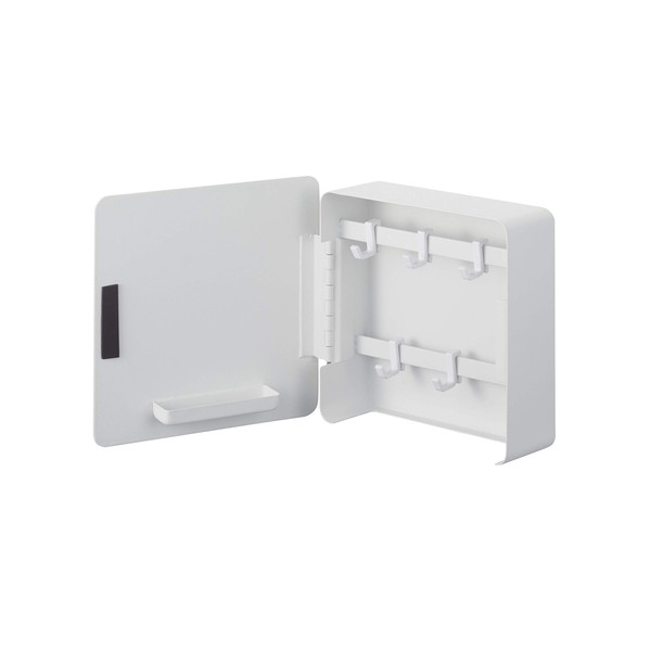 Yamazaki 4799 Magnetic Key Hook, 2 Tiers, White, Approx. W