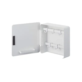 Yamazaki 4799 Magnetic Key Hook, 2 Tiers, White, Approx. W 6.2 x D 2.2 x H 6.2 inches (15.8 x 5.5 x 15.8 cm), Tower, Entrance, Key, Seal Storage, Key Holder