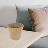Ciieeo Mini Woven Trash Can Natural Straw Basket for Home