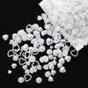 500PCS White Pearls Heart Nail Charms 3D Nail Beads Charms