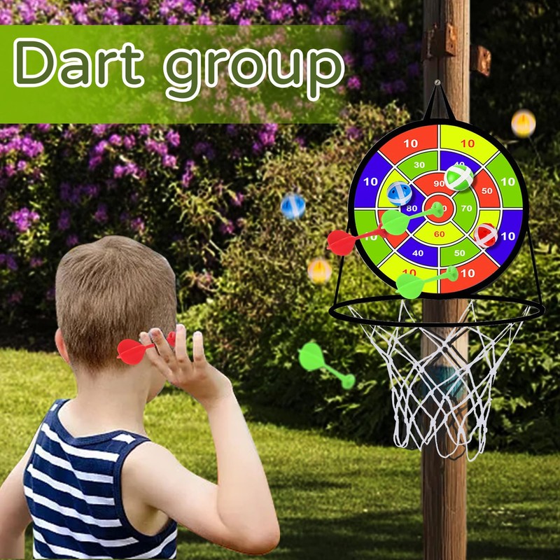 Velcro Ball Dartboard, Double-Sided Throwing Game, Dartboard for Children with