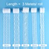 FEPITO 12 Rolls White Lace Ribbon Assorted Lace Trim Ribbon