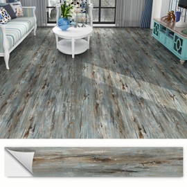 Z·Home 5014 Peel and Stick Floor Tile, Vinyl Floor Coverings Wood Plank Grain Look Flooring Self Adhesive Waterproof Easy to Install for Update Office Any Room DIY 6''x36'' (10 PCS) 14.5 Sq.ft