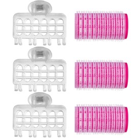 FRCOLOR Hand Winding Curler, Hair Roller, 6 Pieces, Bangs Curler, Sleeping Magic Curler, DIY Curl, Easy to Wind, Hairdressing Curler, Hair Roller Set, DIY Hairstyle, Easy to Use, Natural Curls, Clip