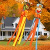 NOVWANG 2 Pcs Fall Windsocks, Scarecrows Pumpkins Wind Socks Autumn