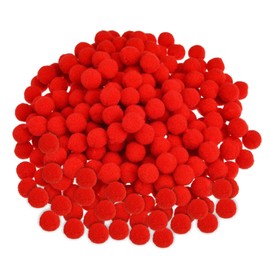 MIVAIUN 1000 Pieces 10mm Pom Poms Ball Craft Supplies Coloured Pom Poms DIY Creative Crafts Decorations for Children's Arts Easter Christmas Birthday Party DIY Decor Kids Art Crafts (Red)