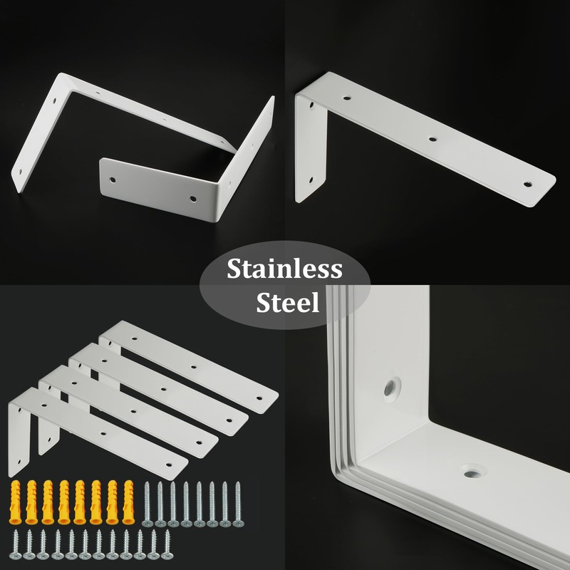 Alise Floating Shelf Brackets Heavy Duty L-Shaped Wall Brackets -