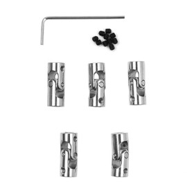 DollaTek 5 pieces 4 x 3 mm universal joint shaft coupling, metal shaft coupling, motor connection, DIY steering universal joint for connecting model cars, robots