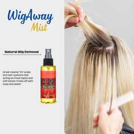 Walker Tape C22 Solvent Spray - Lace Front Wig Tape In Extension Remover Spray - Bond Hair Glue Wig Accessories & Products for Men & Women - Fast Acting, Gentle on Skin C-22 Lace Glue Remover 12 fl oz