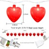 8.5Ft Valentine's Day Heart String Lights, Valentine Decorations Fairy String