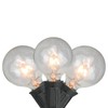 Northlight G50 Globe Patio Lights - Clear - 19' Black