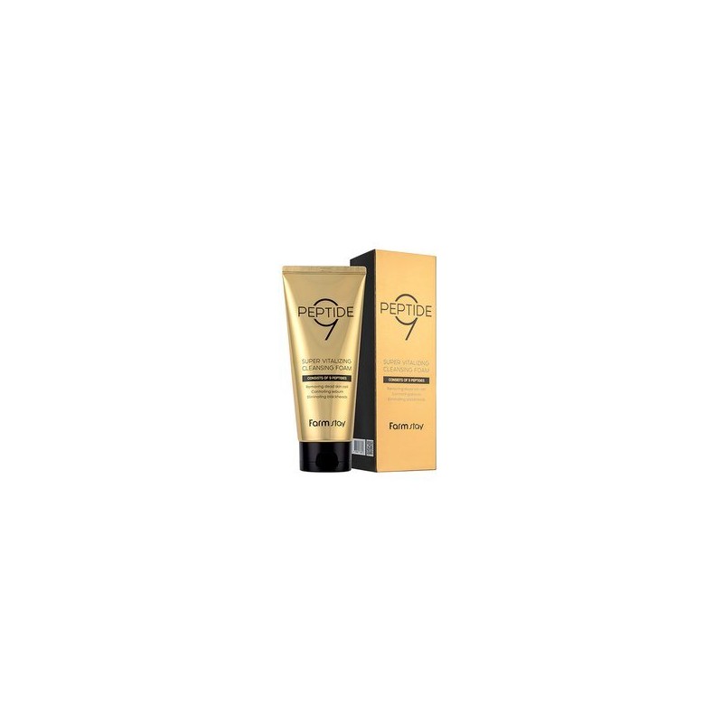 Farmstay 팜스테이 펩타이드9 슈퍼 바이탈라이징 클렌징폼 180ml Farmstay Peptide9 Super
