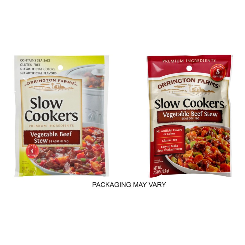 Orrington Farms Slow Cookers Seasoning, Vegetable Beef Stew, 2.5 oz