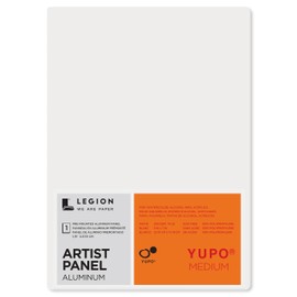 Legion Artist Panel, 1/8" Composite Brushed Aluminum with YUPO Medium 200gsm Paper, 5 x 7 inches for Wet Media