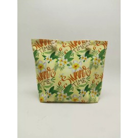 Waterlily Island Flowers, Summer Beach Bag, Tropical Flowers, Pineapple, Palm Tree Summer Tote