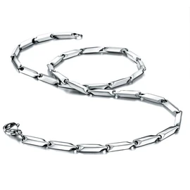 Merdia Stainless Steel Ingot Chain 18" 20" 22" 24" 26" 28" Necklace for Man [Jewelry]