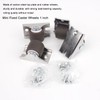 Luxinika Mini Fixed Caster Wheels 1 Inch Low Profile Small