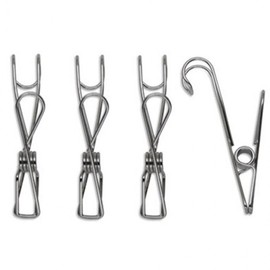 Stainless steel wire tongs 5p/kitchen mini all-purpose clip props Hook 4ea