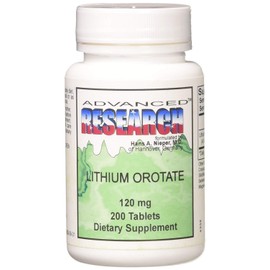 Nutrient Carriers Advance Research Lithium Orotate 120 Mg 200 Tablets(Pack of 2)