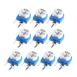 uxcell Carbon Coated Trim Potentiometer, 2KΩ, Vertical High Precision Variable Resistor, Through Hole, Pack of 10
