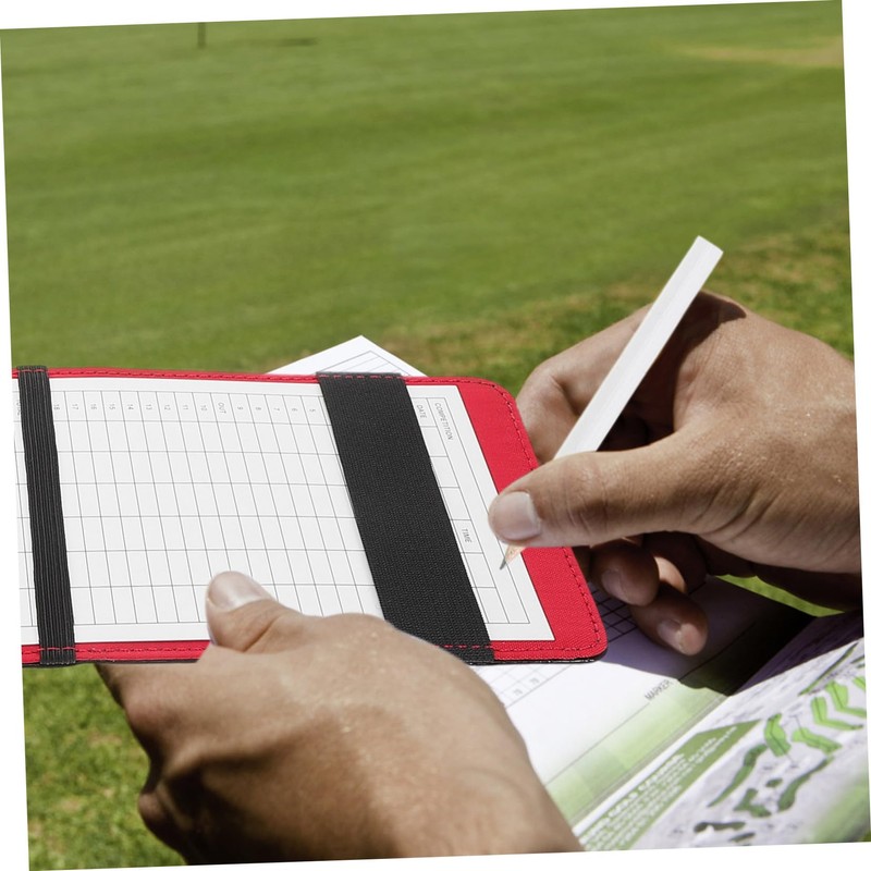 SUPVOX 1set Golf Scorecards Holder Elegant Leather Golf Scoring Book