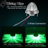 Wodvyss 2Pcs Glass Watermelon Lights, Green LED Side Marker Turn