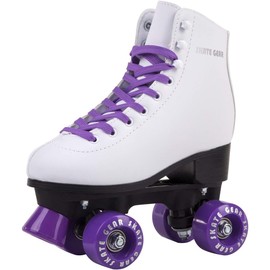 Skate Gear Extra Support Quad Roller Skates for Kids and Adults (Purple, Women's 8 / Men's 7)