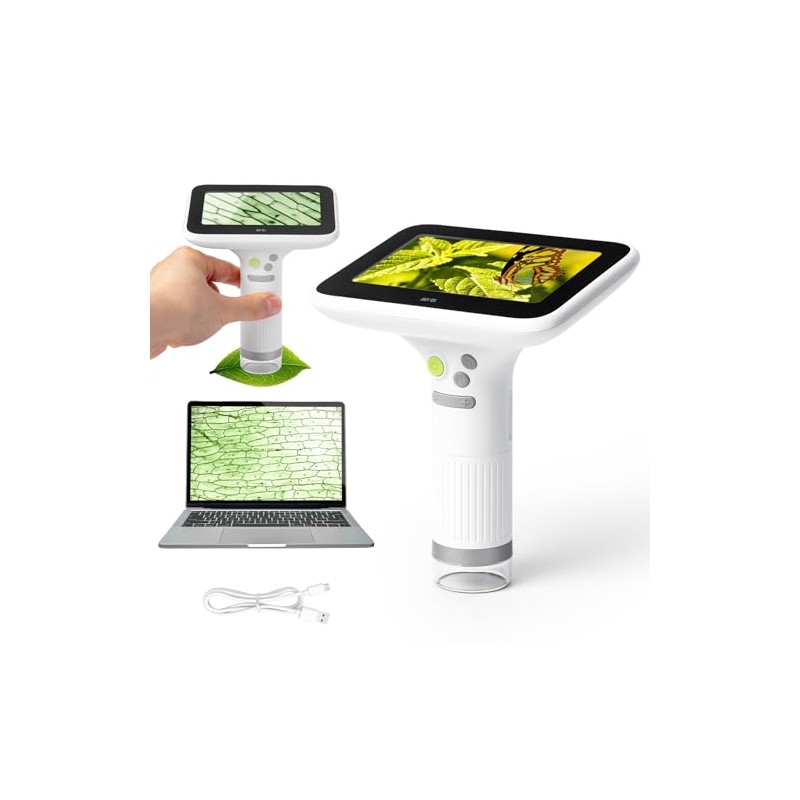 1000X Handheld Digital Microscope for Kids, 4.3" Large LCD Screen