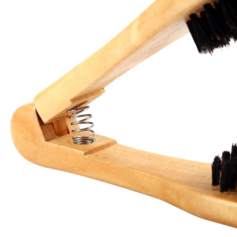 Professional Straightener Salon Hairdressing Comb Double Wooden Brush Anti Static