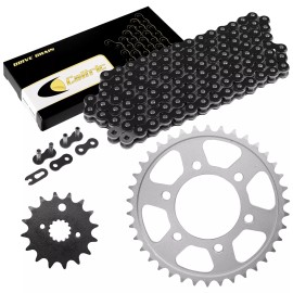Caltric Black Drive Chain And Sprocket Kit for Kawasaki KZ550 1980 1981 1982 1983 1984