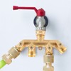 Brass Garden 4-Way Hose Splitter Hose Adapter Ball Valve Water