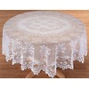 White Rose Lace Tablecloth - 72" Round
