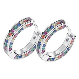 SAFIGLE 1 Pair Small Earrings Minimalist Earrings Tiny Earrings for Women Rhinestone Earrings Jewelry Earrings for Women Fashion Jewelry Earrings Hoops Hoop Earrings for Women