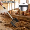 PUPTECK Metal Chicken Coop Scooper, Adjustable Removable Long Handle Stainless