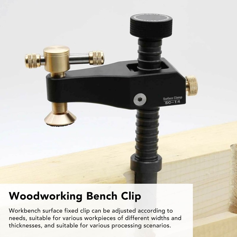 Woodworking Bench Clamp Hold Down Adjustable Aluminum Alloy Workbench Surface
